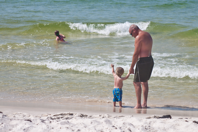 Sarah Kate, Nathan, Mr. Andi, beach, water