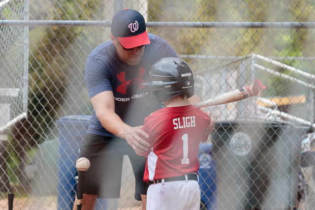 Nathan preparing to bat